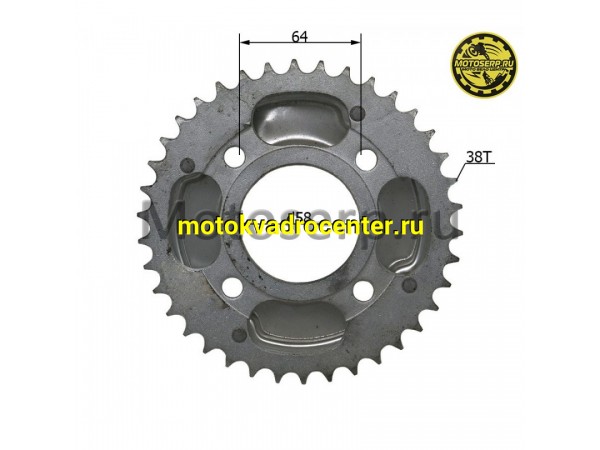 Купить  Звезда ведомая голая (венец) (428-38) (428-38T D-58mm, 4x64mm) Cobra 125 и др. (шт) (MM 19329 купить с доставкой по Москве и России, цена, технические характеристики, комплектация фото  - motoserp.ru