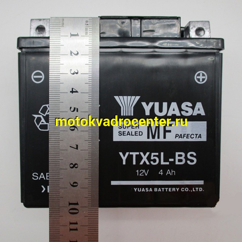 Купить  Аккумулятор 12в  5а (109х67х105) YUASA MF YTX5L-BS  (шт) (MOTO-SKUTER 019 купить с доставкой по Москве и России, цена, технические характеристики, комплектация фото  - motoserp.ru