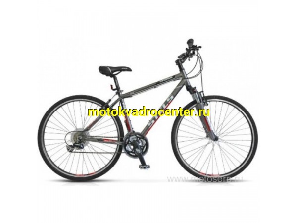 Купить  28" STELS CROSS-130 MD (Gent) (Стелс Кросс-130) (Муж) 28"; 21ск; рама-алюминий; тормоз-Disk; гибрид (шт) купить с доставкой по Москве и России, цена, технические характеристики, комплектация фото  - motoserp.ru