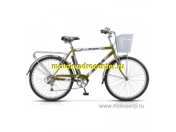 Купить  26" STELS NAVIGATOR-250 (Gent) (Стелс Навигатор-250) (Муж) 26"; 7ск; рама-сталь; тормоз-V-Brake (шт) купить с доставкой по Москве и России, цена, технические характеристики, комплектация фото  - motoserp.ru