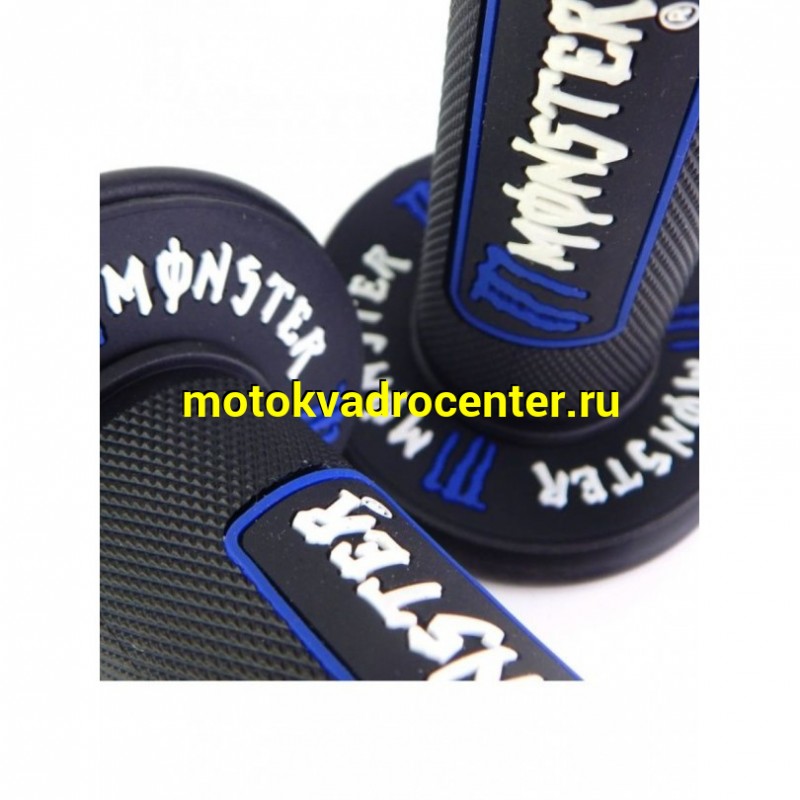 Купить  Ручки руля (грипсы) Кросс Monster (чёрно- синие) (пара) (ML 5543  купить с доставкой по Москве и России, цена, технические характеристики, комплектация фото  - motoserp.ru