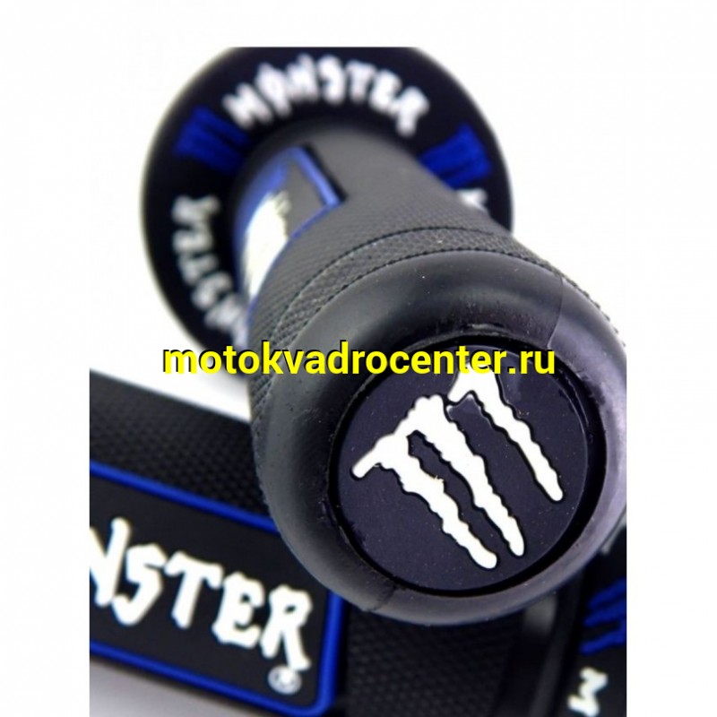 Купить  Ручки руля (грипсы) Кросс Monster (чёрно- синие) (пара) (ML 5543  купить с доставкой по Москве и России, цена, технические характеристики, комплектация фото  - motoserp.ru