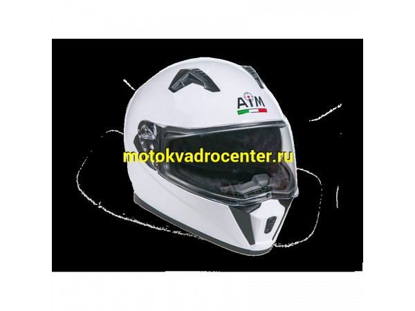 Купить  Шлем закрытый AiM JK320 White Glossy M (шт) (AIM 320-007-M купить с доставкой по Москве и России, цена, технические характеристики, комплектация фото  - motoserp.ru