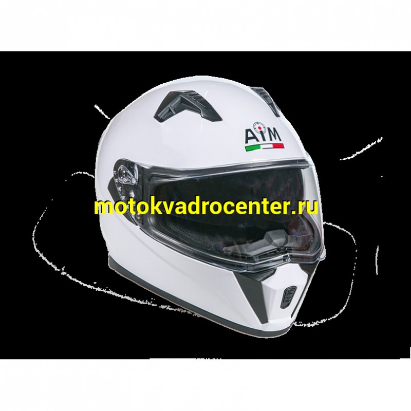 Купить  Шлем закрытый AiM JK320 White Glossy M (шт) (AIM 320-007-M купить с доставкой по Москве и России, цена, технические характеристики, комплектация фото  - motoserp.ru