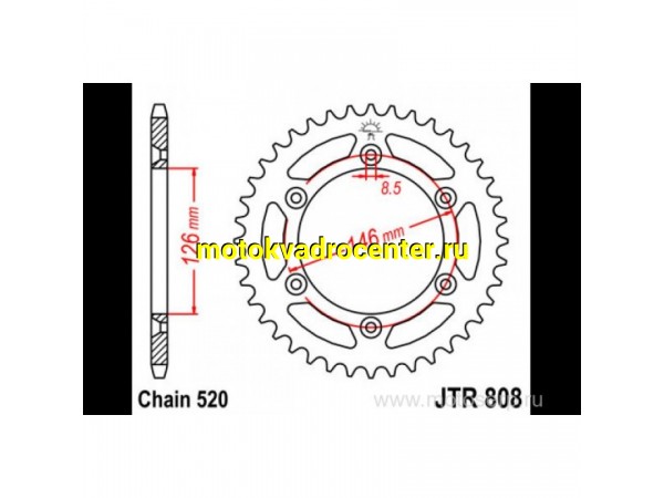 Купить  Звезда ведомая JTR808-41 SUZUKI DR DRZ RMX SUNSTAR JP (шт) комиссия купить с доставкой по Москве и России, цена, технические характеристики, комплектация фото  - motoserp.ru