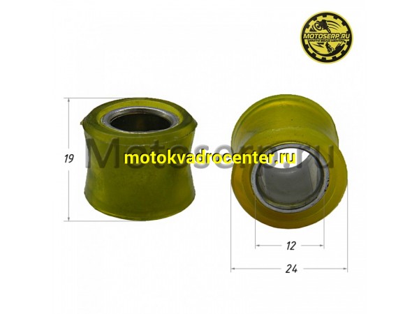 Купить  Сайлентблок (D-24mm, d-12mm, L-19mm)  в амортизатор  "KTO" (шт) (MT S-3535 (MT S-2053 (MT S-2058 (MT S-2055 (R1 (TATA 2042357 (MOTO-SKUTER 15537 купить с доставкой по Москве и России, цена, технические характеристики, комплектация фото  - motoserp.ru