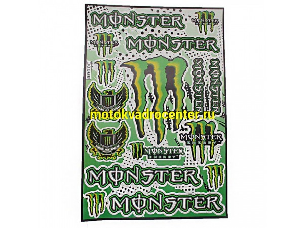 Купить  Наклейки (набор) MONSTER ENERGY (30х45см) (шт) (MT купить с доставкой по Москве и России, цена, технические характеристики, комплектация фото  - motoserp.ru