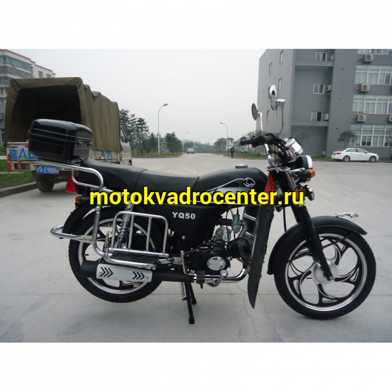 Купить  Мопед ALPHA YAGUAR 50/80 (Альфа Ягуар 50/80)  4Т; 50/80cc (поршневая в подарок); колеса 17"литые; 4пер, эл. старт;  хром.тахом; металл. кофр (шт) (R3 купить с доставкой по Москве и России, цена, технические характеристики, комплектация фото  - motoserp.ru