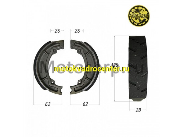 Купить  Колодки тормозные барабан d=125mm h=28mm Yamaha YBR125 (комп)  (Мир 32593 (MT купить с доставкой по Москве и России, цена, технические характеристики, комплектация фото  - motoserp.ru