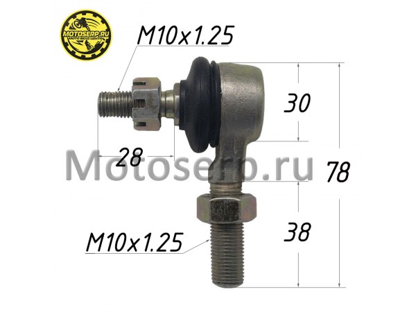 Купить  Шаровая опора верхн/нижн ATV50-150 (M10x1.25, M10x1.25, D30, L=78) (левая резьба) (шт) (Кокурин купить с доставкой по Москве и России, цена, технические характеристики, комплектация фото  - motoserp.ru