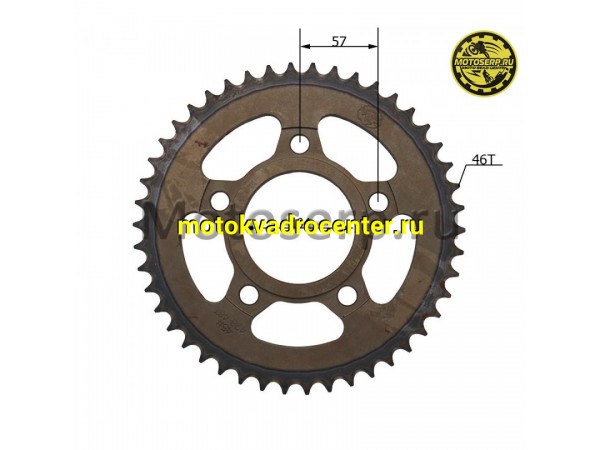 Купить  Звезда ведомая голая (венец) (428-46) (428-46T D-64mm, 5x57mm) (шт) (SM 687-7457 купить с доставкой по Москве и России, цена, технические характеристики, комплектация фото  - motoserp.ru