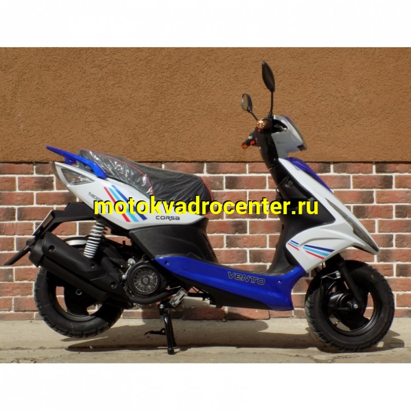 Купить  Скутер VENTO CORSA (Венто Корса) 50 cc; 1,5 местный, 4Т, возд. охлажд., диск/барабан, кол. 10"/10"(зал) (шт) 01500 (Vento купить с доставкой по Москве и России, цена, технические характеристики, комплектация фото  - motoserp.ru