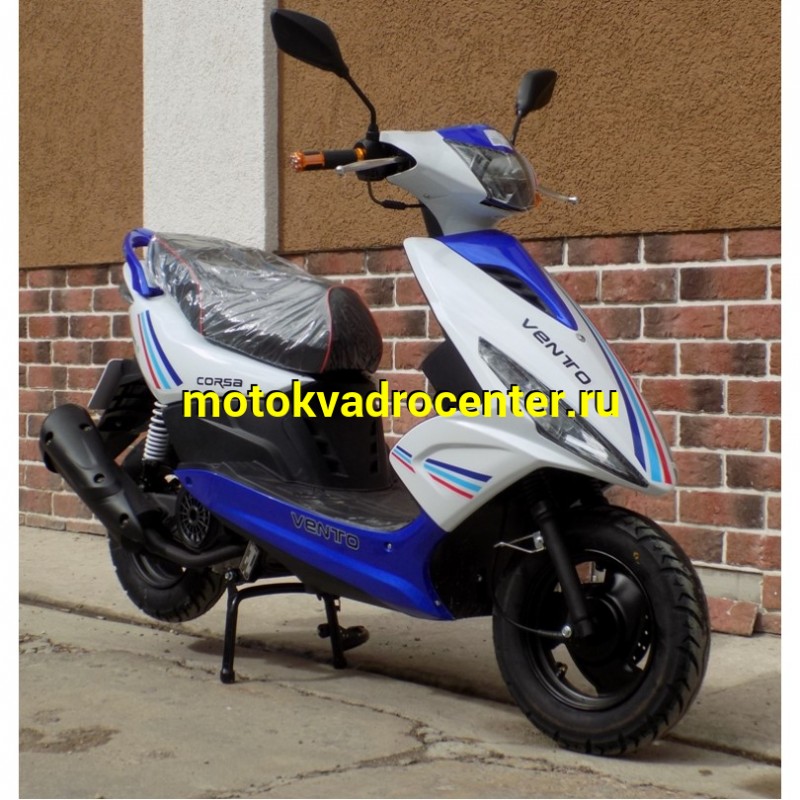 Купить  Скутер VENTO CORSA (Венто Корса) 50 cc; 1,5 местный, 4Т, возд. охлажд., диск/барабан, кол. 10"/10"(зал) (шт) 01500 (Vento купить с доставкой по Москве и России, цена, технические характеристики, комплектация фото  - motoserp.ru