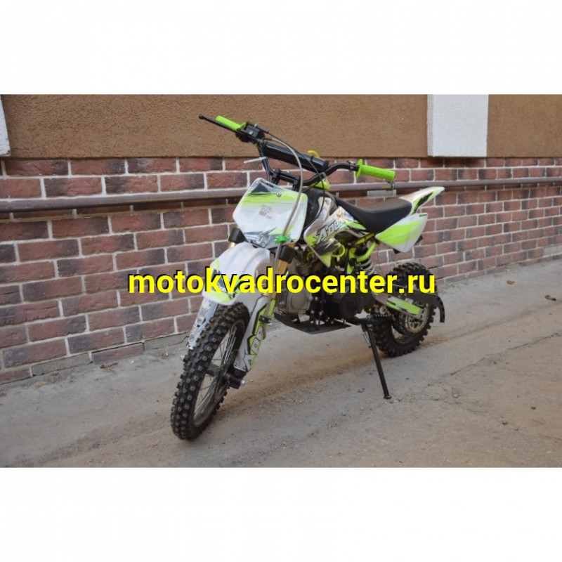 Купить  Питбайк Motoland APEX 10 зеленый (спортинв), 14/12, 4Т, 110cc, АВТОМАТ, эл-стартер, диск/диск (шт) (ML 11007 купить с доставкой по Москве и России, цена, технические характеристики, комплектация фото  - motoserp.ru