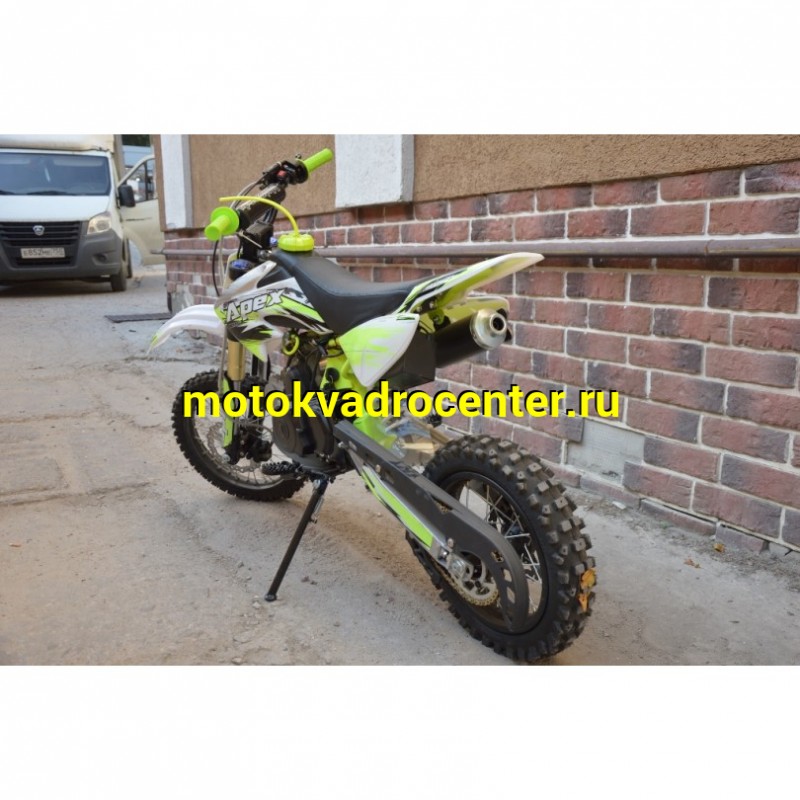 Купить  Питбайк Motoland APEX 10 зеленый (спортинв), 14/12, 4Т, 110cc, АВТОМАТ, эл-стартер, диск/диск (шт) (ML 11007 купить с доставкой по Москве и России, цена, технические характеристики, комплектация фото  - motoserp.ru