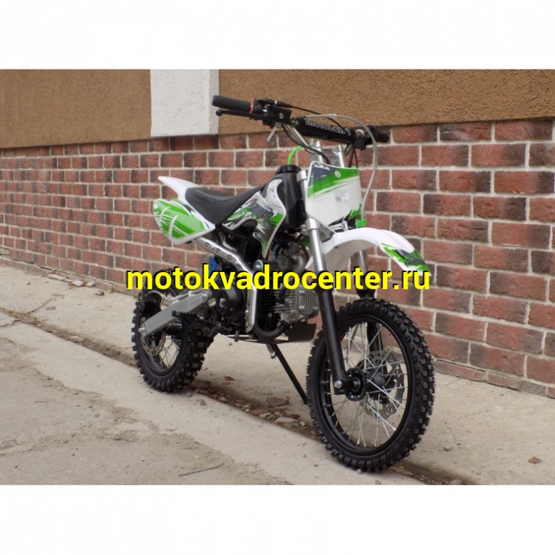 Купить  Питбайк Motoland APEX 10 зеленый (спортинв), 14/12, 4Т, 110cc, АВТОМАТ, эл-стартер, диск/диск (шт) (ML 11007 купить с доставкой по Москве и России, цена, технические характеристики, комплектация фото  - motoserp.ru