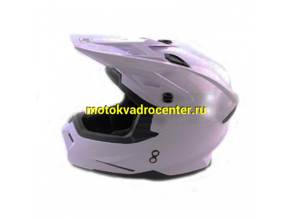 Купить  Шлем Кросс Ataki MX801 Solid  белый глянцевый р-р L 1150гр  (шт)  (SM 880-3272 купить с доставкой по Москве и России, цена, технические характеристики, комплектация фото  - motoserp.ru