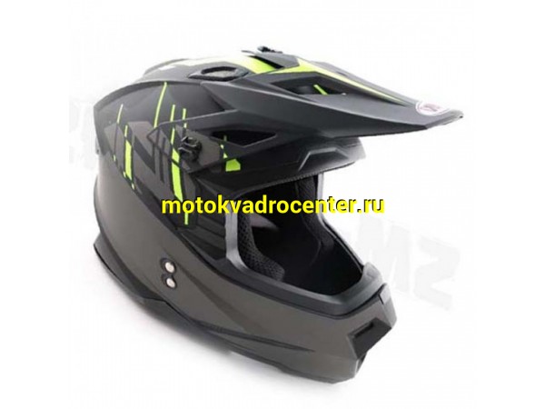 Купить  Шлем Кросс Ataki MX801 Strike Hi-Vis желтый/черный матовый  р-р S  1150гр (шт)  (SM 020229-880-1250  купить с доставкой по Москве и России, цена, технические характеристики, комплектация фото  - motoserp.ru