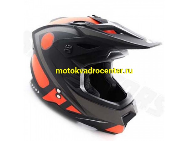 Купить  Шлем Кросс Ataki MX801 Strike Hi-Vis красный/черный глянцевый р-р M 1150гр  (шт)  (SM 020229-880-6706  купить с доставкой по Москве и России, цена, технические характеристики, комплектация фото  - motoserp.ru