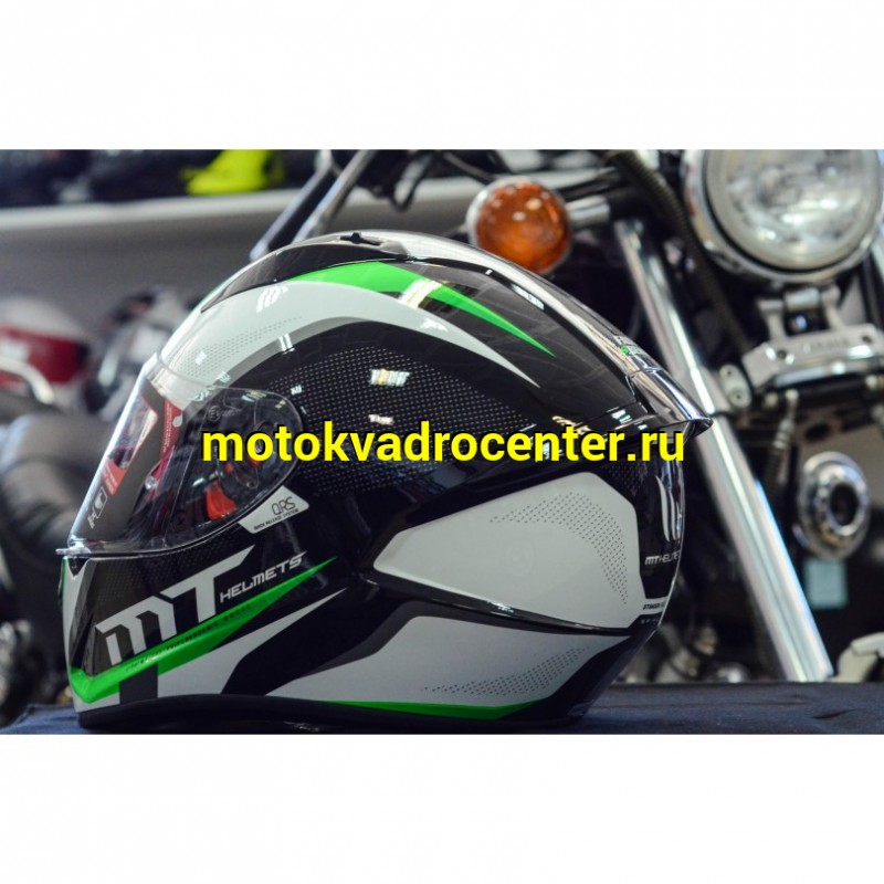 Купить  Шлем закрытый MT STINGER SPIKE Gloss Metallic Black White Fluo Green (XXL) интеграл (шт) (Мир 48012 купить с доставкой по Москве и России, цена, технические характеристики, комплектация фото  - motoserp.ru