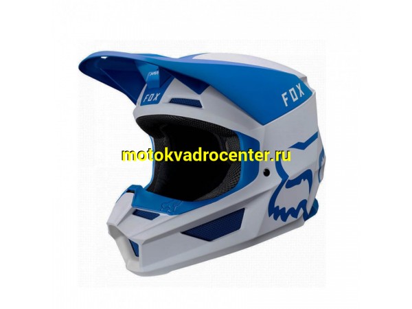 Купить  Шлем Кросс Fox V1 Mata Helmet Blue/White M 57-58 (21862-025-M) 1450гр (шт) (Fox Н58509 купить с доставкой по Москве и России, цена, технические характеристики, комплектация фото  - motoserp.ru