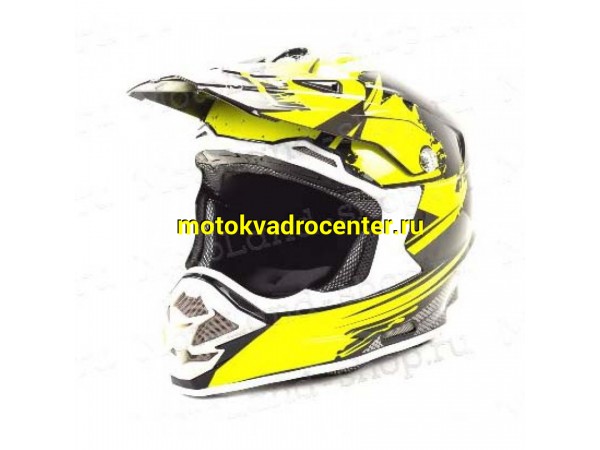 Купить  Шлем Кросс HIZER B6195 (L) #2 black/yellow 1350гр. (шт) (ML 11469 купить с доставкой по Москве и России, цена, технические характеристики, комплектация фото  - motoserp.ru