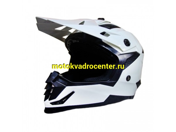 Купить  Шлем Кросс Ataki SC-16 Solid белый глянцевый  р-р XS (шт) (SM 880-7307 купить с доставкой по Москве и России, цена, технические характеристики, комплектация фото  - motoserp.ru