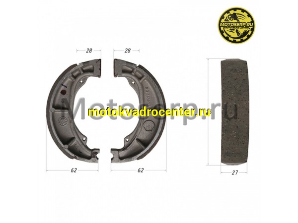 Купить  Колодки тормозные барабан d=125mm h=27mm BAJAJ AVENGER (задние) (шт) (Bajaj 36PD0059 купить с доставкой по Москве и России, цена, технические характеристики, комплектация фото  - motoserp.ru