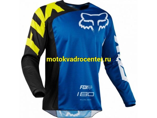 Купить  Джерси (футболка для мотокросса) Fox 180 RACE синий XL (шт) (МотоЯ купить с доставкой по Москве и России, цена, технические характеристики, комплектация фото  - motoserp.ru