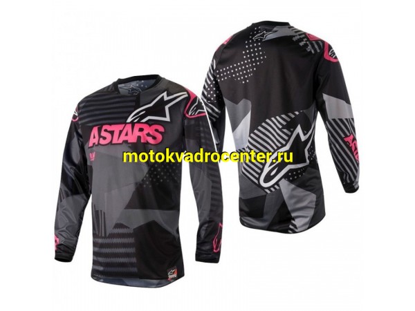 Купить  Джерси (футболка для мотокросса) Alpinestars Racer Tactical черно-малиновый XXXL (шт) (МотоЯ купить с доставкой по Москве и России, цена, технические характеристики, комплектация фото  - motoserp.ru