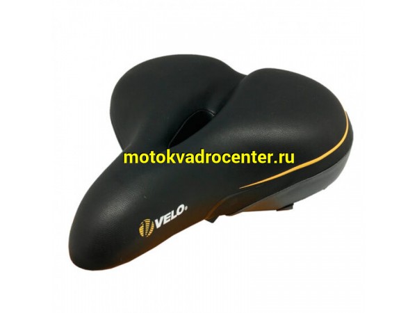 Купить  Седло комфорт Velo VL-6173 дорожное широкое с отверстием Вело (шт) (R5 VL-6173 купить с доставкой по Москве и России, цена, технические характеристики, комплектация фото  - motoserp.ru