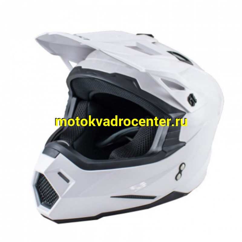 Купить  Шлем Кросс Ataki JK801 Solid белый глянцевый  р-р XL 1150гр (шт)  (SM 880-5392 купить с доставкой по Москве и России, цена, технические характеристики, комплектация фото  - motoserp.ru