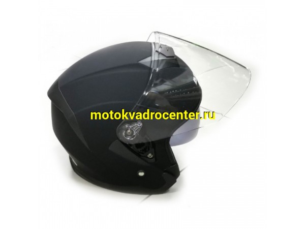 Купить  Шлем открытый  со стеклом Ataki JK526 SOLID черный матовый M (шт) (SM 823-6536 купить с доставкой по Москве и России, цена, технические характеристики, комплектация фото  - motoserp.ru