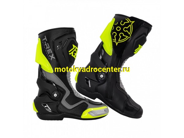 Купить  Мотоботы спорт. RYO Racing T-REX (защ. голени), жёлт/чёрные 46" (пар) (Regul 304400-9 купить с доставкой по Москве и России, цена, технические характеристики, комплектация фото  - motoserp.ru