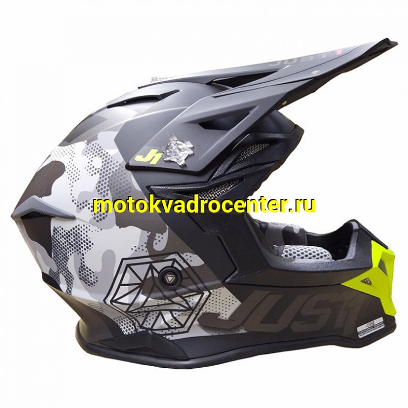 Купить  Шлем Кросс JUST1 J39 Kinetic камуфляж/черный/Hi-Vis желтый матовый (2021) M (шт) (SM 941-5835 купить с доставкой по Москве и России, цена, технические характеристики, комплектация фото  - motoserp.ru