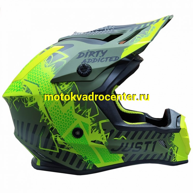 Купить  Шлем Кросс JUST1 J38 MASK Hi-Vis желтый/черный/хаки матовый (2021) M (шт)  (SM 941-2902 купить с доставкой по Москве и России, цена, технические характеристики, комплектация фото  - motoserp.ru