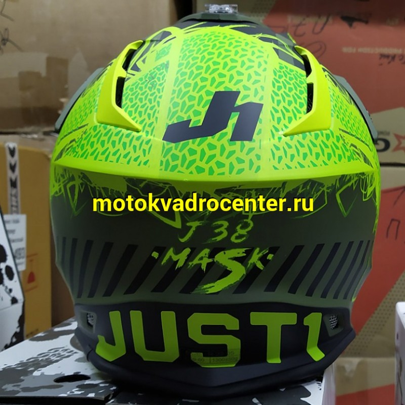 Купить  Шлем Кросс JUST1 J38 MASK Hi-Vis желтый/черный/хаки матовый (2021) M (шт)  (SM 941-2902 купить с доставкой по Москве и России, цена, технические характеристики, комплектация фото  - motoserp.ru