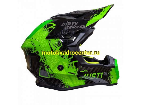Купить  Шлем Кросс JUST1 J38 MASK Hi-Vis зеленый/серый/черный глянцевый (2021) L (шт)  (SM 941-3672 купить с доставкой по Москве и России, цена, технические характеристики, комплектация фото  - motoserp.ru