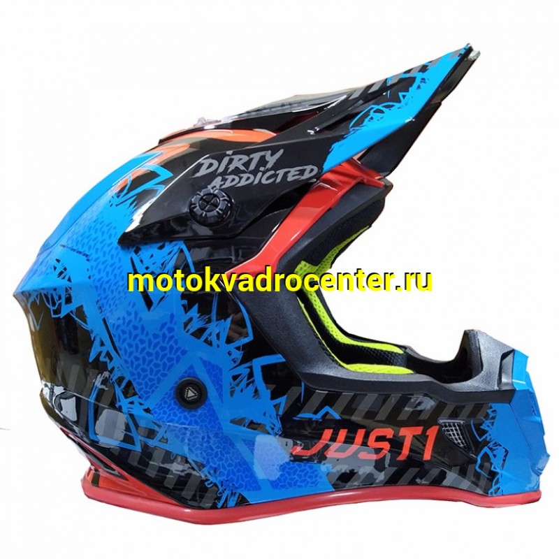 Купить  Шлем Кросс JUST1 J38 MASK синий/красный/черный глянцевый (2021) M (шт)  (SM 941-8788 купить с доставкой по Москве и России, цена, технические характеристики, комплектация фото  - motoserp.ru