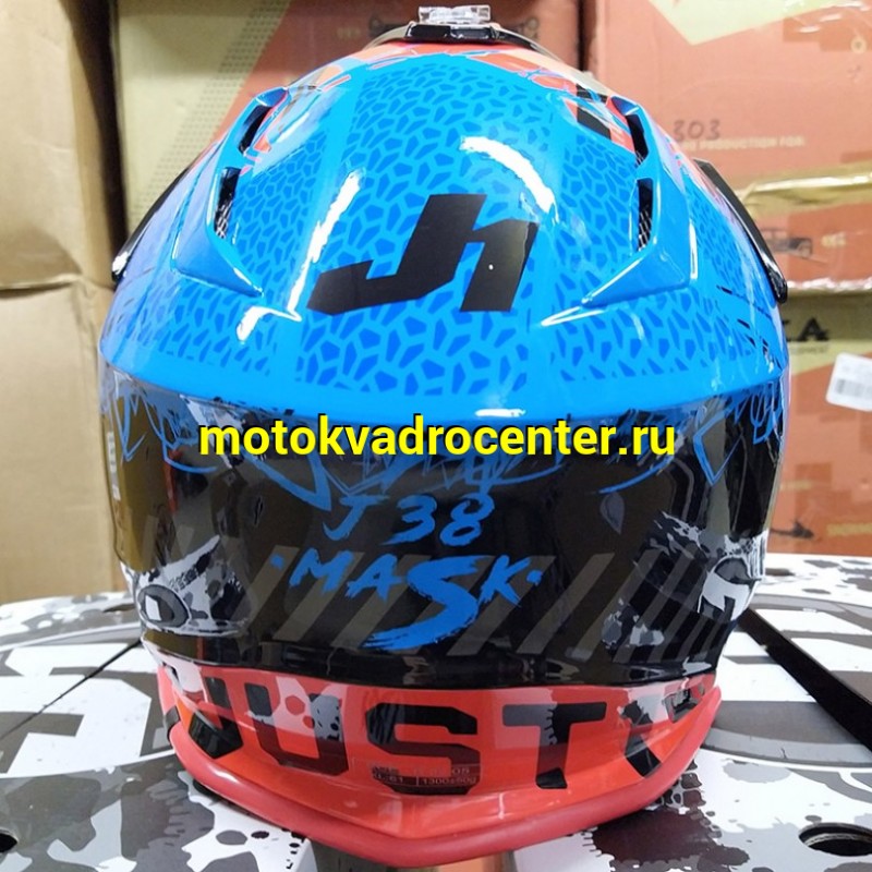 Купить  Шлем Кросс JUST1 J38 MASK синий/красный/черный глянцевый (2021) XL (шт)  (SM 941-3913 купить с доставкой по Москве и России, цена, технические характеристики, комплектация фото  - motoserp.ru