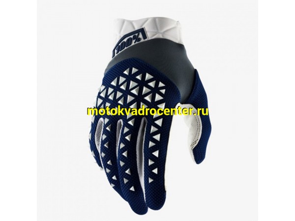 Купить  Перчатки 100% Airmatic Glove Navy/Steel/White M (10012-412-11) (пар)  (Fox УТ-00004266 купить с доставкой по Москве и России, цена, технические характеристики, комплектация фото  - motoserp.ru