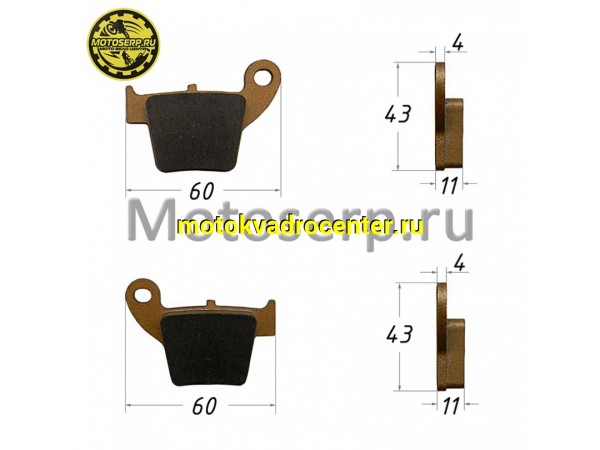 Купить  Колодки тормозные диск FA 346 SM-PARTS OFF-ROAD,  аналог EBC FA346,  VD-168 (шт) (SM 151-7907 купить с доставкой по Москве и России, цена, технические характеристики, комплектация фото  - motoserp.ru