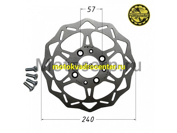 Купить  Диск тормозной передний KAYO Т2 (с 2015 года) (240x58) (отв:4x57) (шт)  (SM 154-1190 купить с доставкой по Москве и России, цена, технические характеристики, комплектация фото  - motoserp.ru