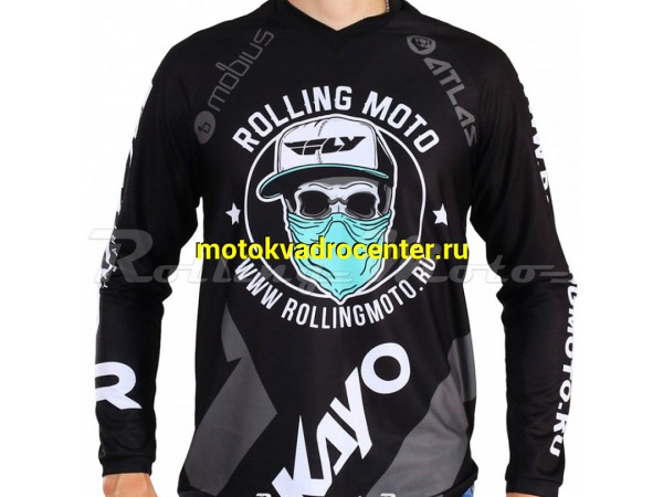 Купить  Футболка Rolling Moto черный (M) (шт) (SM 929-6606 купить с доставкой по Москве и России, цена, технические характеристики, комплектация фото  - motoserp.ru