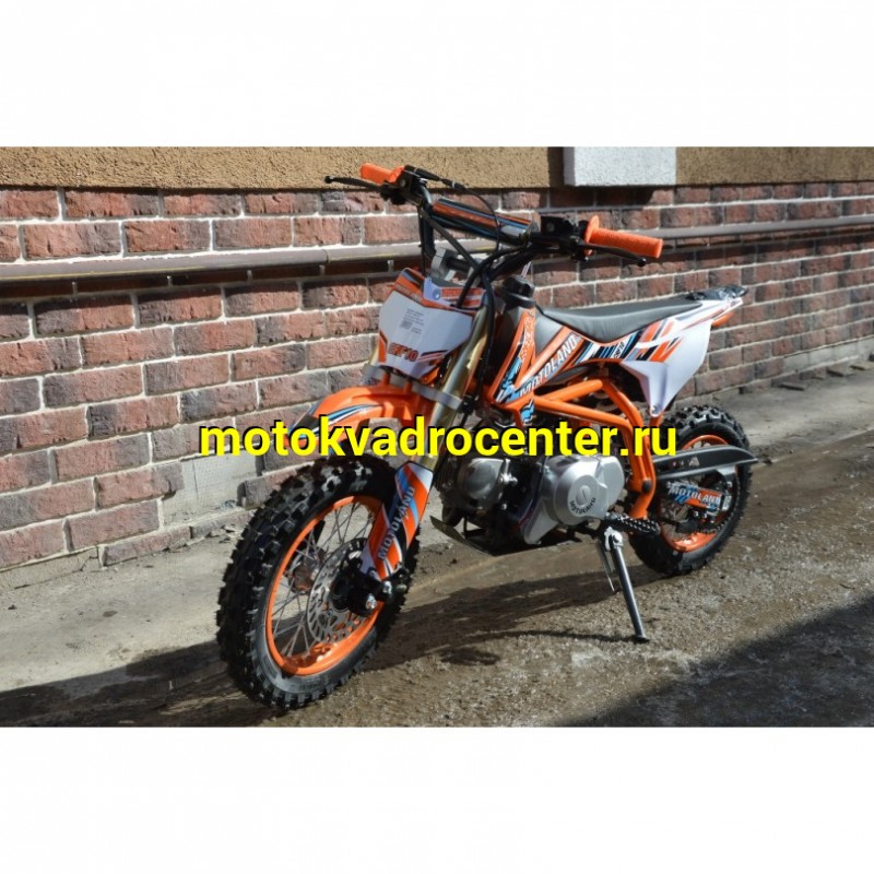 Купить  Питбайк Motoland CRF 10 (спортинв), 70сс, 4Т, оранжевый, .возд.охл., АВТОМАТ, эл-стартер, диск/диск ,12"/10" (шт) (ML 18649 купить с доставкой по Москве и России, цена, технические характеристики, комплектация фото  - motoserp.ru