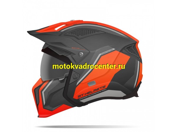 Купить  Шлем открытый байк MT TR902XSV STREETFIGHTER TWIN C4 MATT FLUOR ORANGE (S) (шт) (0 купить с доставкой по Москве и России, цена, технические характеристики, комплектация фото  - motoserp.ru