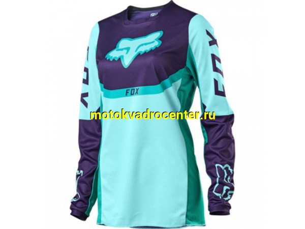 Купить  Джерси (футболка для мотокросса) Fox 180 Voke Youth Girls Jersey Flow Aqua YXL (25866-246-YXL) подростковая (шт) (Fox УТ-00009026 купить с доставкой по Москве и России, цена, технические характеристики, комплектация фото  - motoserp.ru