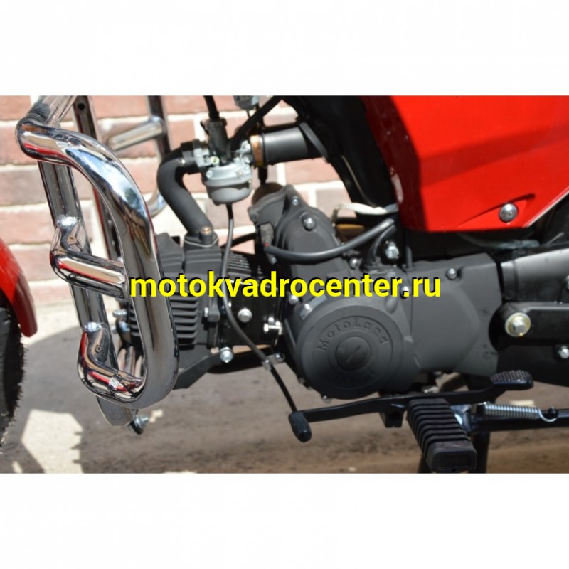 Купить  Мопед Motoland Альфа RX 11 красный (А) Альфа эр икс 50/110) 4Т; 50/110cc; колеса 17"; 4пер, эл. старт;  хром. тахом (зал) (шт) (ML 15329 купить с доставкой по Москве и России, цена, технические характеристики, комплектация фото  - motoserp.ru