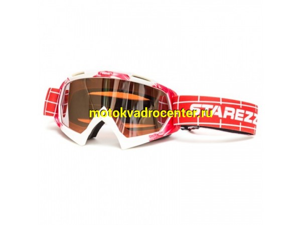 Купить  Очки мото Кросс STAREZZI GOGGLES MX RED WHITE 157-806 (шт)  (0 купить с доставкой по Москве и России, цена, технические характеристики, комплектация фото  - motoserp.ru