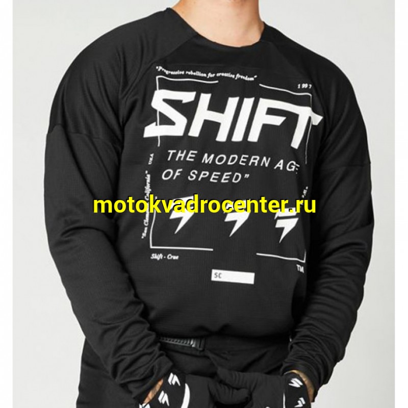 Купить  Джерси (футболка для мотокросса) Shift White Label Bliss Jersey р-р. M (Black/White, 2021) (26219-018-M) (шт) (0 купить с доставкой по Москве и России, цена, технические характеристики, комплектация фото  - motoserp.ru